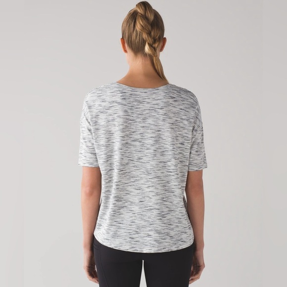 Lululemon Run It Out Tee short sleeve 6 Tiger Space Dye Black White gorpcore - Picture 2 of 10